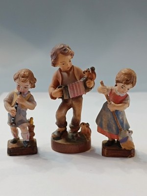 3 x Vintage WALTER STAHLI Holz Kinder / Kinderfiguren / Schweiz (3248)