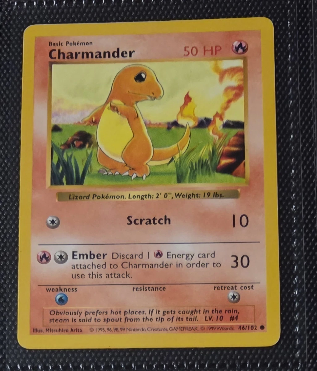 Charmander Pokémon TCG Shadowless Individual Collectible Card Game