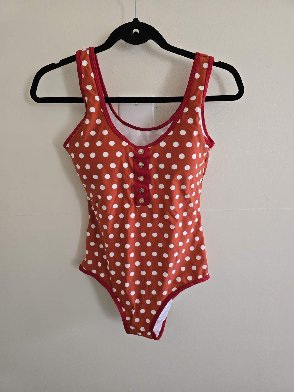 NWOT Coral Reef Swimsuit Polka Dot Medium