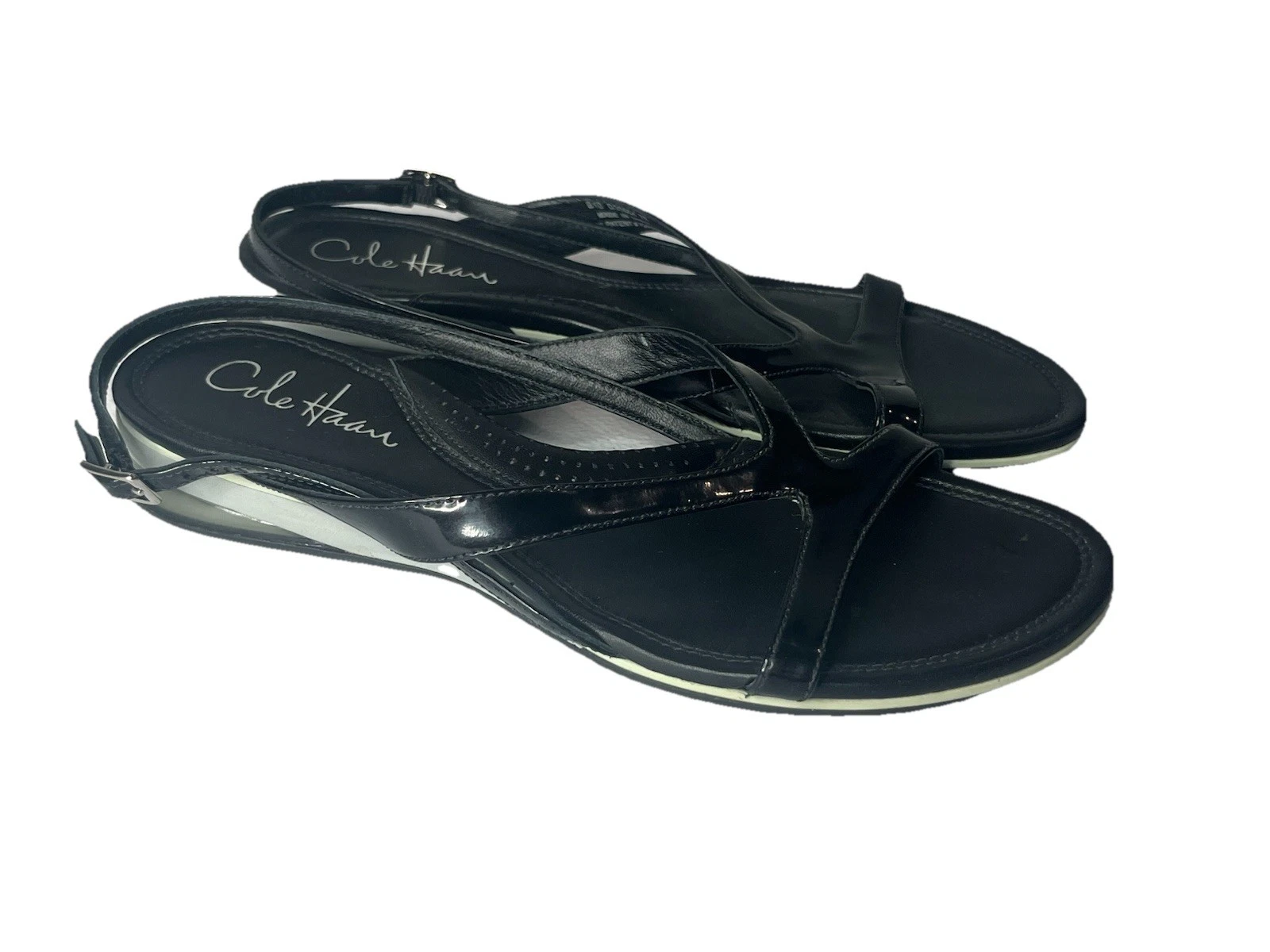 Sandali neri con cinturino Cole Haan NikeAir taglia 8B
