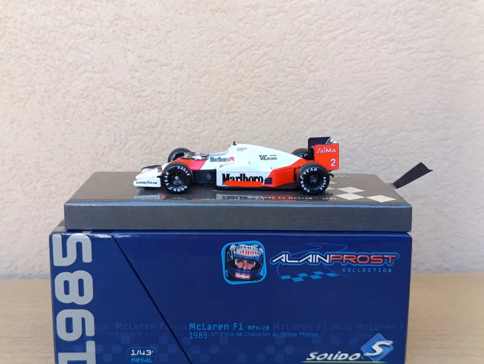 McLaren TAG Turbo MP4/2B 1985 Alain Prost Modellino Formula 1 1:43 Solido - Immagine 2 di 4