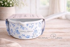 ?? Laura Ashley China Rose Milk Pan ? 14cm Enamel ? Blue & White Floral BNWT