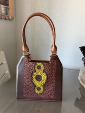 Womens Black Rectangle Tote Bag Zip Closure D...