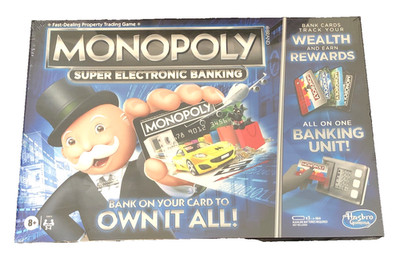 Hasbro Monopoly Super Electronic Banking Board Game Ages 8+ New Sealed 2020