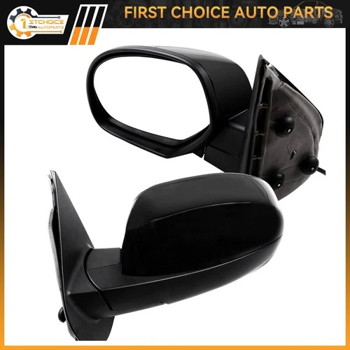 Mirrors For 2007-13 Avalanche Silverado Tahoe L&R Power Manual Fold Heated Black