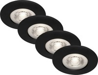 Briloner Led-Einbauleuchten Kulana 4Er Set Mini 4,9W 480Lm Schwarz-Matt