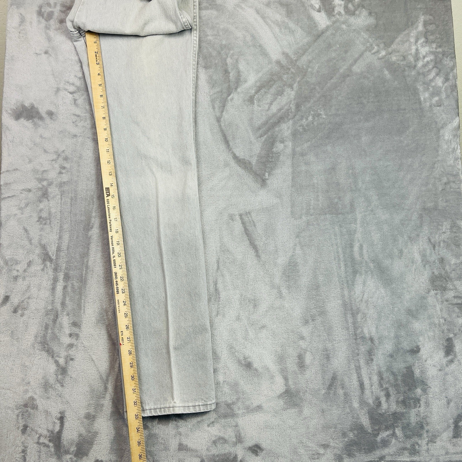 Vintage Wrangler Jeans 32x34 Mens Slim Fit Cowboy Cut Light Gray USA 936GRY thumbnail 9