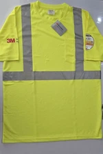 Scotchlite 3M Men's Hi-Vis Short Sleeve Reflective Safety T-Shirt Size Large