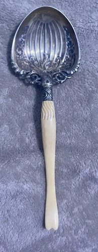 Gorham Sterling Silver (.925) Victorian Serving Spoon 1850-1899 Ornate Handle