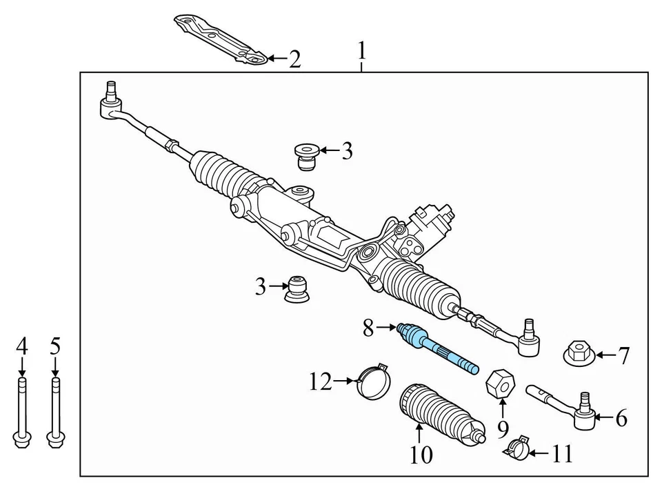 Mercedes-Benz S55 AMG 2001-2006 - Eje de dirección 2303380015 Foto 3 de 4