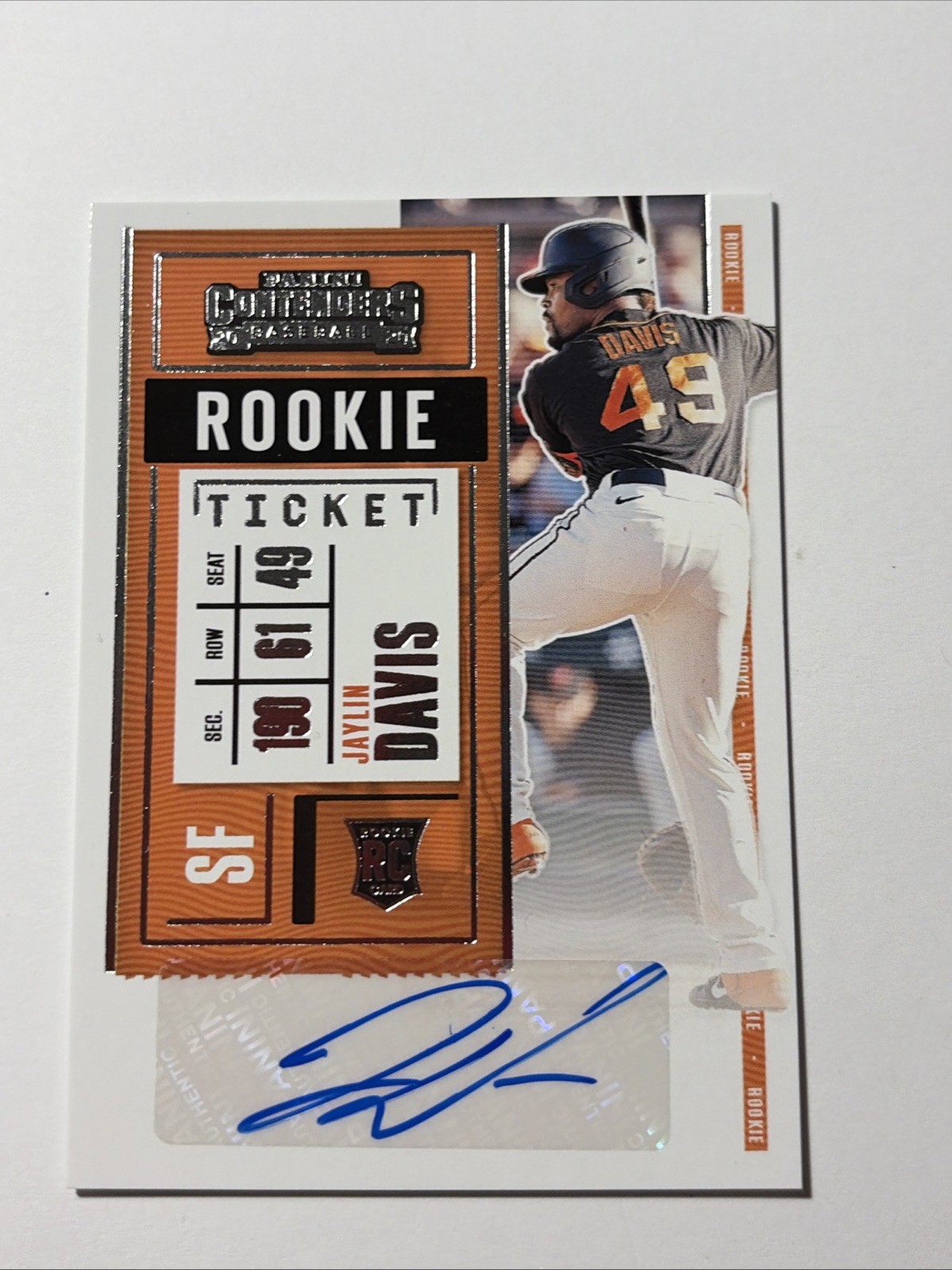 2020 Panini Contenders - Rookie Ticket  Jaylin Davis #162 (AU, RC)