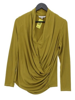 Jasper Conran Women's Top UK 12 Yellow Polyester with Elastane Basic