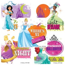 25 Licensed Disney Princess Halloween Stickers, 2.5" x 2.5" each
