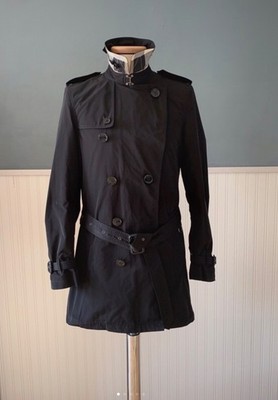 orig. Burberry Brit Herren Trenchcoat / Mantel L schwarz TOP-Zustand