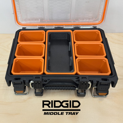 Center Bin Tray for Ridgid Pro Gear 2.0 Small Case - Insert Nesting Cup