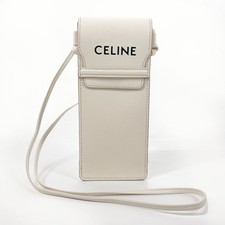 CELINE Shoulder Bag Sunglasses Case Pouch Smartphone Case Mini Pochette Logo Lea