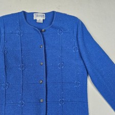 Vintage Deans of Scotland Sweater Womens Small Wool Button Up Floral