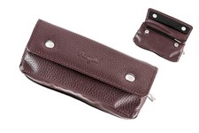 Angelo Pfeifentasche Combi Beutel 2er Pouch Pfeife braun Lederimitat Kautschuk