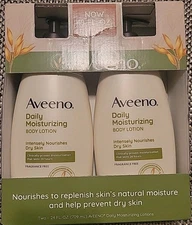 Aveeno Daily Moisturizing Body Lotion 2 x 24 fl oz (709g) Fragrance Free