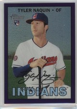 2016 Topps Heritage High Number Chrome Purple Refractor Tyler Naquin h2j