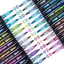 Glitzerstifte Outline Stifte M&auml;dchen Geschenke: 24 Magische Stifte Double Line A