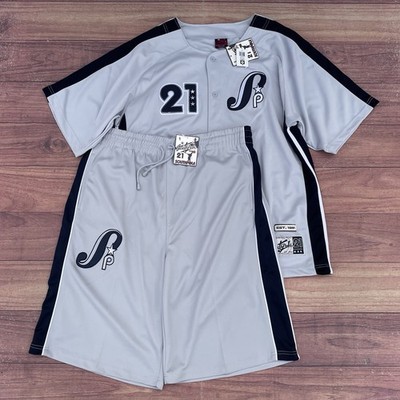 Vintage Y2K Southpole 2 Piece Jersey Set Mens XL Gray/Blue Button