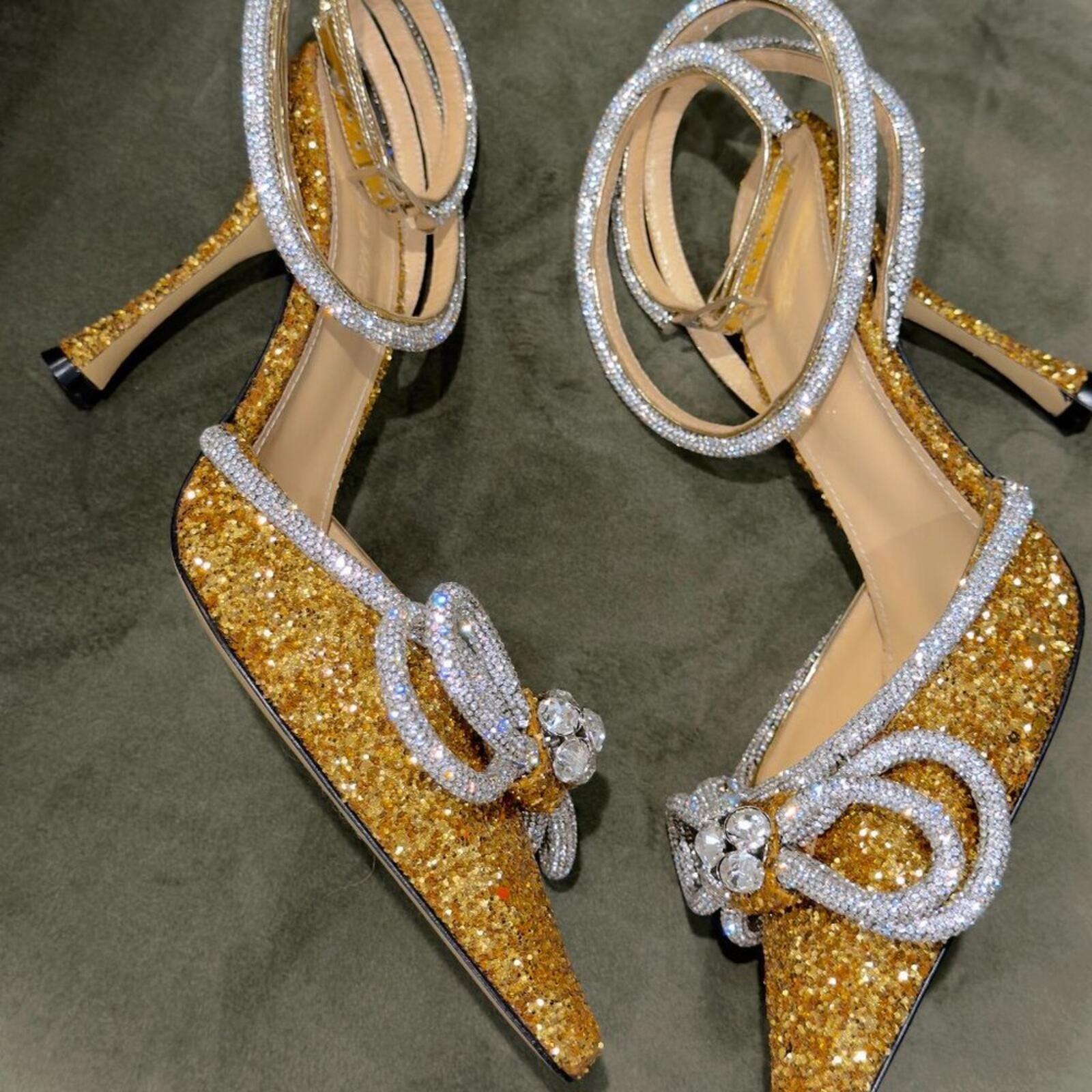 MACH & MACH - Glitter Pumps, Size 39.5