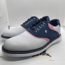 FootJoy Golf New Wave Traditions Shoes 57959 WHT/BLU/PNK Medium- NEW
