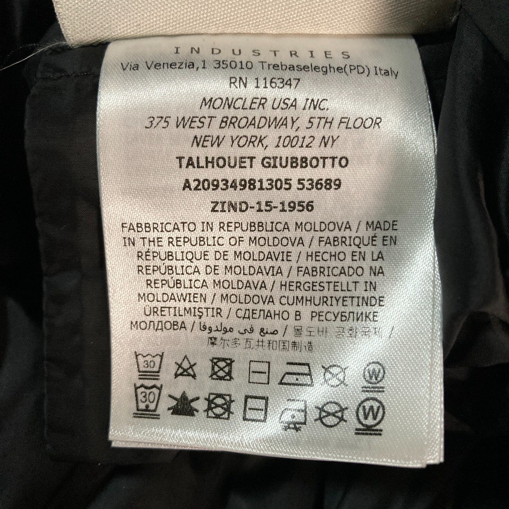 MONCLER TALHOUET Down Coat, Size 0, Black Women USED thumbnail 8