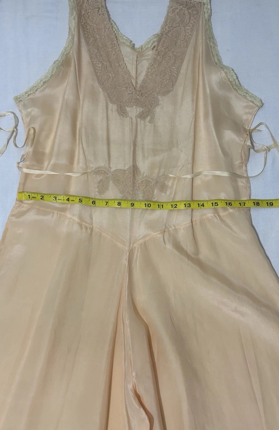 Vintage 1930s Peach Colored Silk  Beach Pajamas J… - image 6