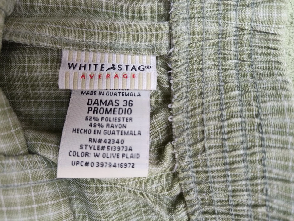 Pantalones elásticos ciervo blanco para mujer 16 promedio (mide 36x30) verde/marrón Foto 3 de 4