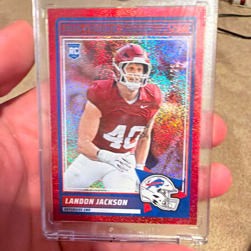 Panini 2025 Score Landon Jackson #87 Buffalo Bills Rookie Rookies Insert