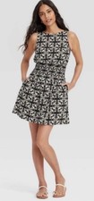 EUC Target Universal Thread Co Black Bird Print Sleeveless Dress Sundress XL