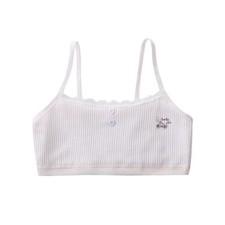 4pcs Girls Bra Cotton Teens Teenage Underwear Crop Top First Bra Kids Vest