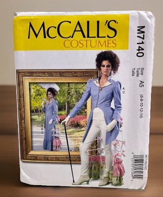 McCall's M7140 Misses' Victorian Style Costumes Sewing Pattern Sizes 6-14 Uncut