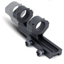 Monstrum 1" Offset Adjustable Scope Mount Picatinny Dual Rings Black Aluminum