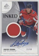 2019-20 Upper Deck SP Game Used Inked Sweaters 22/99 Jakub Vrana #IS-JV Auto xp6