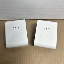 TWO Netgear XE104 85 Mbps Wall-Plugged Ethernet Powerline Switch 4 Port