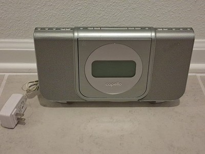 Capello CR25 Clock Radio/CD Player Dual Alarm, AM/FM, Aux-In   Silver
