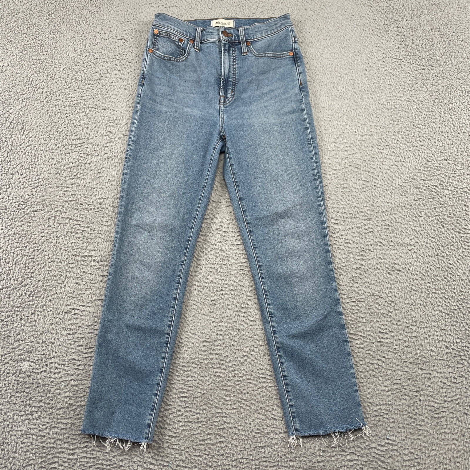 Madewell Jeans Womens 26 Blue The Perfect Vintage Jean High Rise Raw Hem
