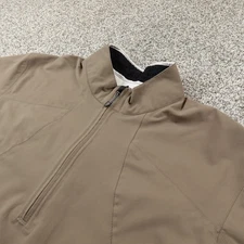Nike Pullover Mens XL Brown Golf Storm FIT Short Sleeve 1/2 Zip Windshirt Jacket