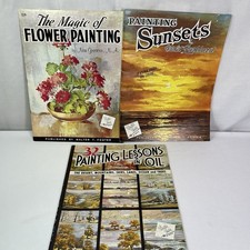 Walter Foster Lot of 3 How to Books Flower Painting Sunsets Lessons in Oil