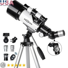 High Power Telescope 70mm Aperture 500mm Focal Length W/ Phone Adapter Tripod US