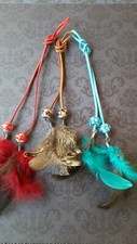 accessoires cheveux fait main en perles de verres cordon en simili cuir par 3