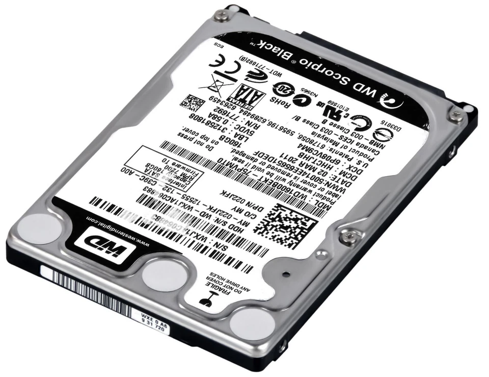 Hard Drive Dell 022JFK 22JFK WD1600BEKT 160GB 7200U/Min 16MB SATA II 2.5'' Inch - Image 2 of 3
