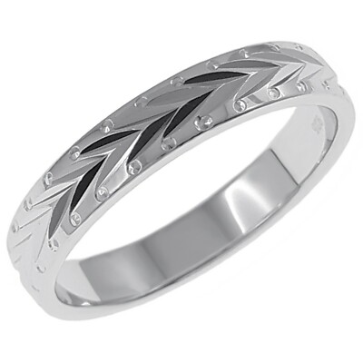 Bague alliance Homme 4mm en Argent 925 rhodié - Neuve - Taille 64 disponible