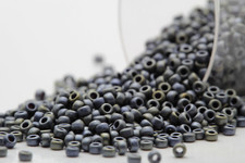 Miyuki Round Rocailles 15/0 Metallic Silver Grey Seed Beads RR-2002