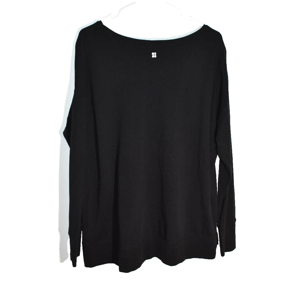 sweaty-betty dolman long sleeve pullover cotton modal sweatshirt