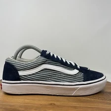 VANS Old Skool Low Men's Size 8 Shoes Blue Stripes Suede Skate Sneakers Classic