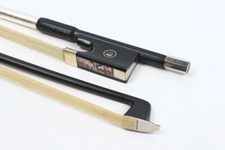 Advanced 4/4 violin bow carbon fiber ebony frog abalone AAA Horse hair